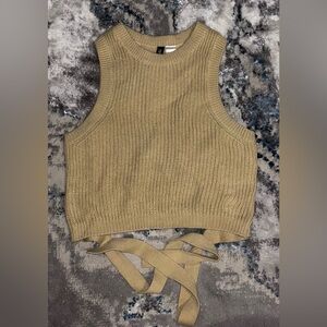 Backless Beige Tank Top